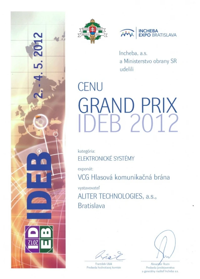 GRAND PRIX Award for VCG Voice Communication Gateway