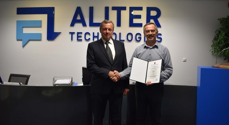 Aliter Technologies was recertified by the Defence Standardization, Codification and Government Quality Assurance Authority