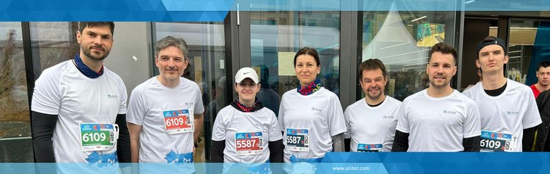 A strong representation of Aliter Technologies runners at the ČSOB Bratislava Marathon 2023